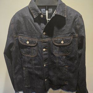 NWT XL Officine Generale Distressed Denim Jacket